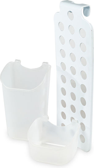 General Trade Montat pe perete Raft Baie Plastic 12x10x32.5cm Albă