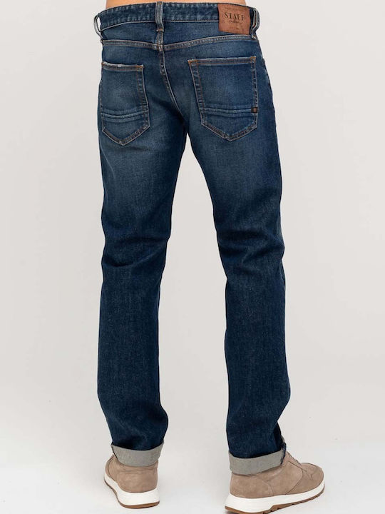 Hardy Men's Jeans Pants with Regular Straight Fit Navy Blue
