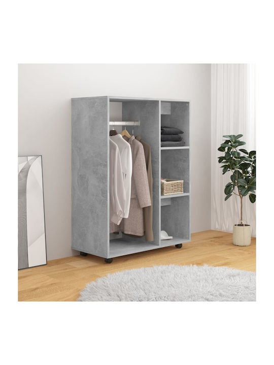 vidaXL Rollbar Kleiderständer Gray 80x40x110cm