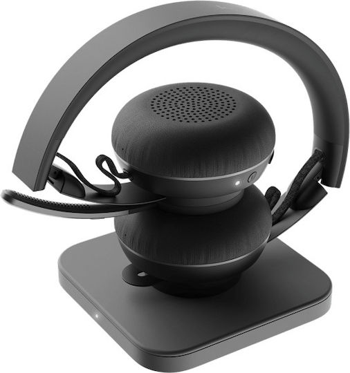 Logitech MSFT Teams Zone Wireless Plus Over Ear Multimedia Ακουστικά με μικροφωνο και σύνδεση Bluetooth / USB-A / USB-C