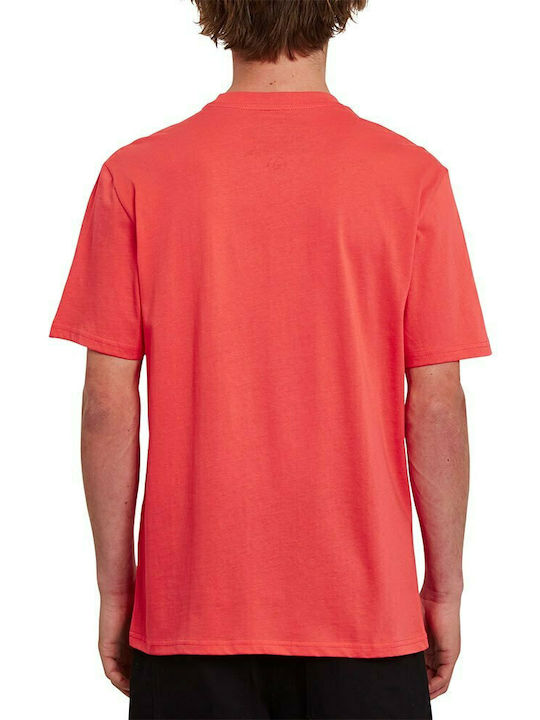 Volcom Blox Ανδρικό T-shirt Πορτοκαλί με Λογότυπο