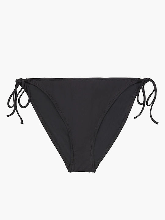 Bikini Slip mit Schnürchen Schwarz