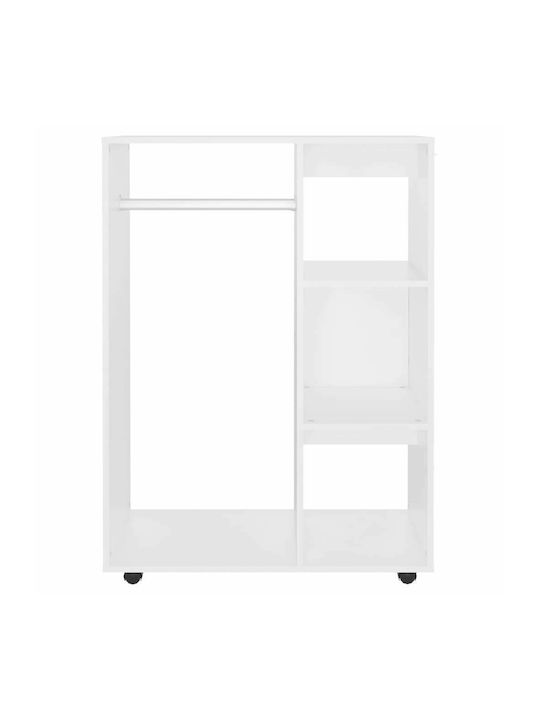 vidaXL Тротилна Гардеробна стойка Бял 80x40x110см