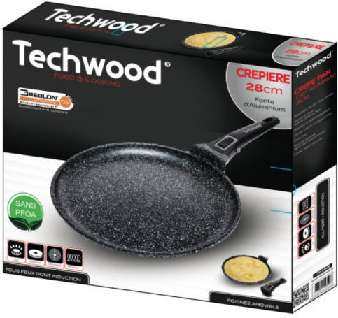 Techwood crepieră din Aluminiu cu Strat Antiaderent 28cm