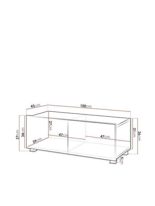 Stand TV Calabrini Bej L100xA43xÎ37cm