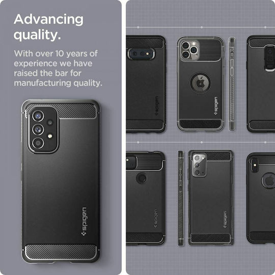Spigen Rugged Armor Back Cover Silicone 2mm Matte Black (Galaxy A53)