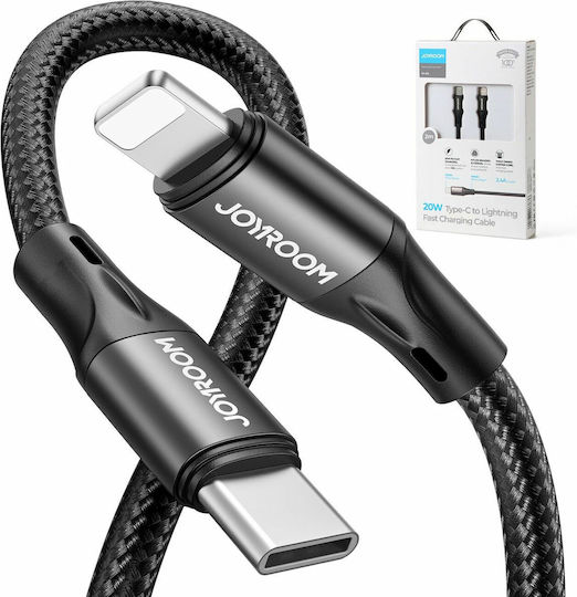 Joyroom S-2024N1 Braided USB-C to Lightning Cable 20W Μαύρο 2m