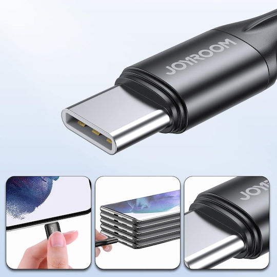 Joyroom S-2030N1 Braided USB 2.0 Cable USB-C male - USB-C 60W PD Μαύρο 2m