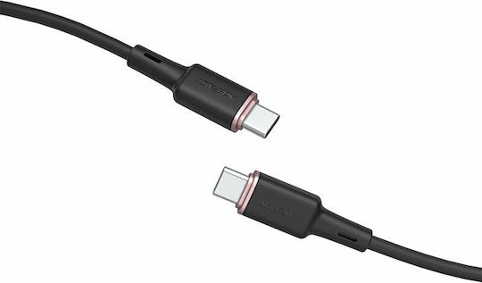 Acefast C2-03 USB 2.0 Cable USB-C male - USB-C 60W Black 1.2m