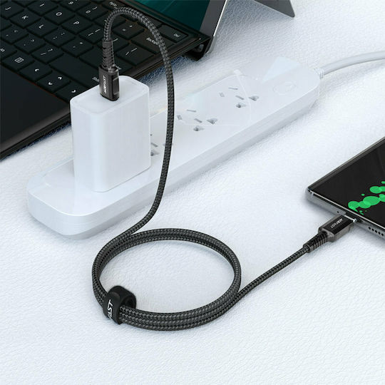 Acefast C1-03 Braided USB 2.0 Cable USB-C male - USB-C 60W Μαύρο 1.2m