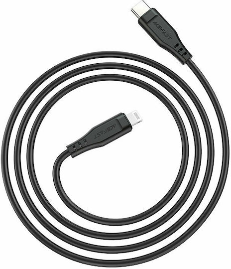 Acefast C3-01 Редовна USB-C към Lightning кабел 30W Черен 1.2м