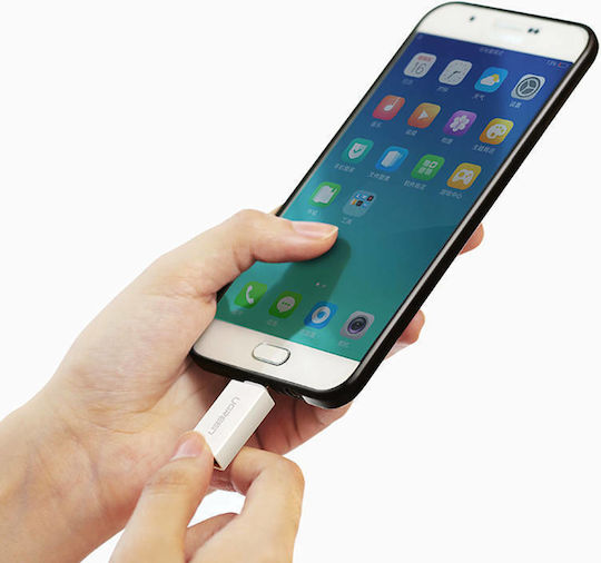Ugreen Μετατροπέας micro USB male σε USB-A female Λευκό 1τμχ 30529