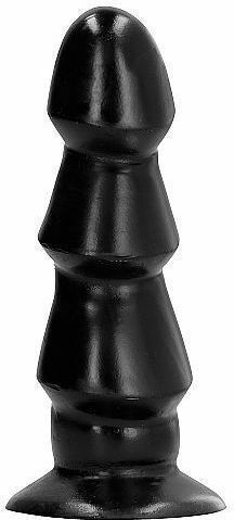 All Black 3 Waves Anal Dildo Black 17cm
