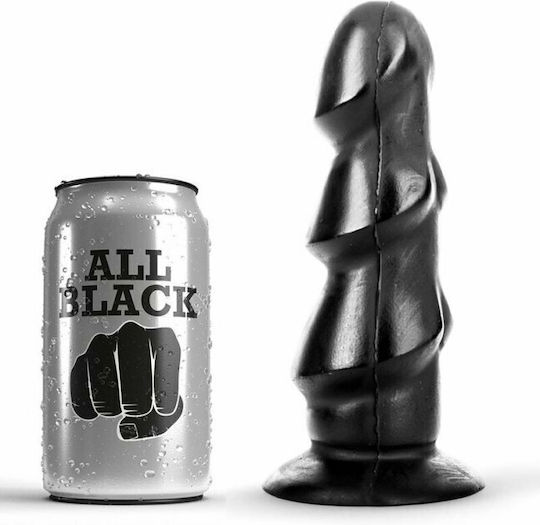 All Black 3 Waves Anal Dildo Black 17cm