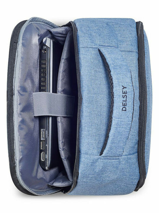 Delsey Element Чанта Раница за лаптоп 15.6" Blue Jean