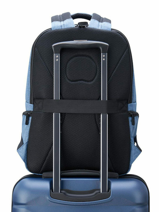 Delsey Element Чанта Раница за лаптоп 15.6" Blue Jean