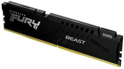 Kingston Fury Beast 8GB DDR5 RAM με Ταχύτητα 6000 για Desktop