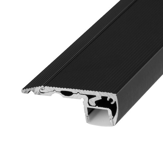 GloboStar External Aluminum Profile for LED Strip Stairs with Opal Cover 100x5.9x2.1cm