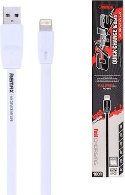 Remax Full Speed RC-001i Flach USB-A zu Lightning Kabel Weiß 2m