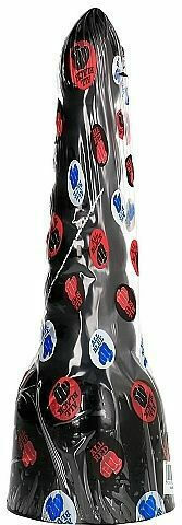 All Black X-Man Dildo Anal XXLarge Negru 33.5cm