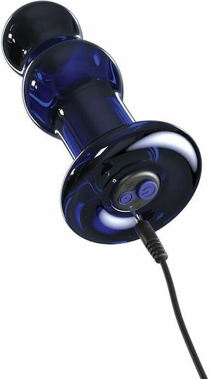 Pipedream Icicles Vibrating Glass Massager Πρωκτικός Δονητής με Δυνατότητα Ασύρματης Λειτουργίας Blue