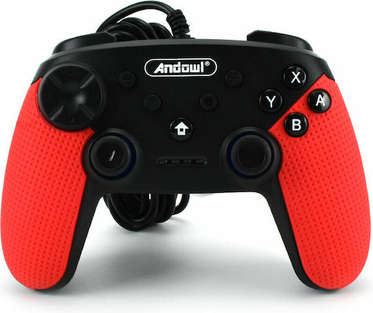 Andowl Q-SW2 Ενσύρματο Gamepad για Switch Κόκκινο