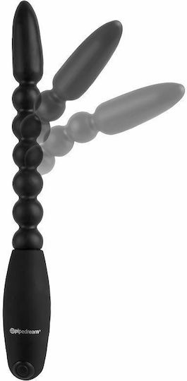 Pipedream Anal Fantasy Flexa Pleaser Power Beads Анални мъниста с вибрация Black 17.75см