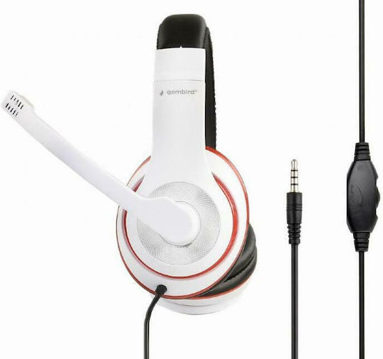 Gembird Maxter MHS-003 On Ear Gaming Headset cu conexiune 3,5mm Black/White