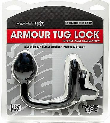 Perfect Fit Brand Armour Tug Lock Πρωκτική Σφήνα Black 10.1cm