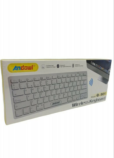 Andowl Q-901 Fără fir Bluetooth Doar tastatura Engleză US Alb