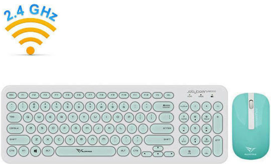 Alcatroz Jellybean A2000 Kabellos Tastatur & Maus Set Englisch US Blau