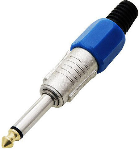 Blow Plug 6.3mm Jack mono male Blue (DM-9360)