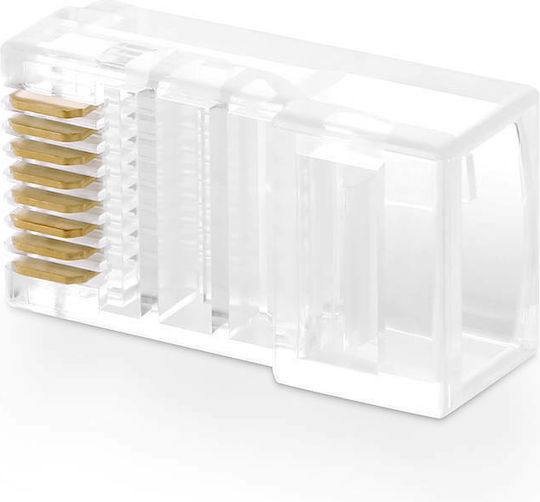 Ugreen NW110 Ștecher RJ-45 masculin Cat5e 100buc Transparent (22667)
