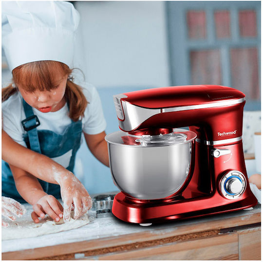 Techwood Kuzinomihană 1300W Cu Bol Inox 6.5lt Roșu