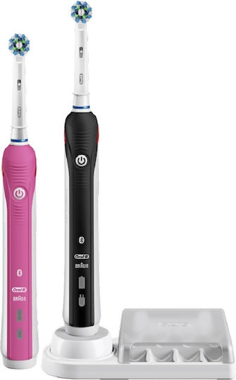 Oral-B Smart 4 4900 Duo Pack Ηλεκτρική Οδοντόβουρτσα με Χρονομετρητή και Αισθητήρα Πίεσης Πολύχρωμο Διπλή Συσκευασία