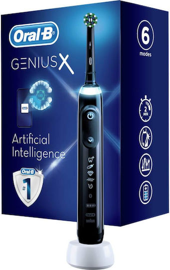 Oral-B Genius X Electric Toothbrush with Timer and Pressure Sensor Midnight Black
