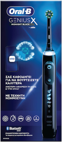 Oral-B Genius X Electric Toothbrush with Timer and Pressure Sensor Midnight Black