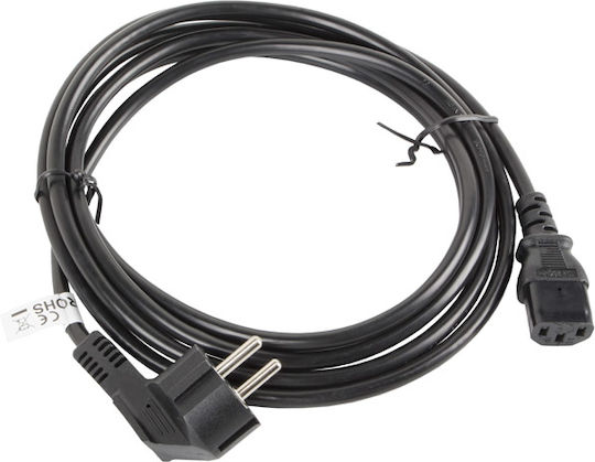 Lanberg IEC C13 - Schuko Cable 3m Μαύρο CA-C13C-11CC-0030-BK