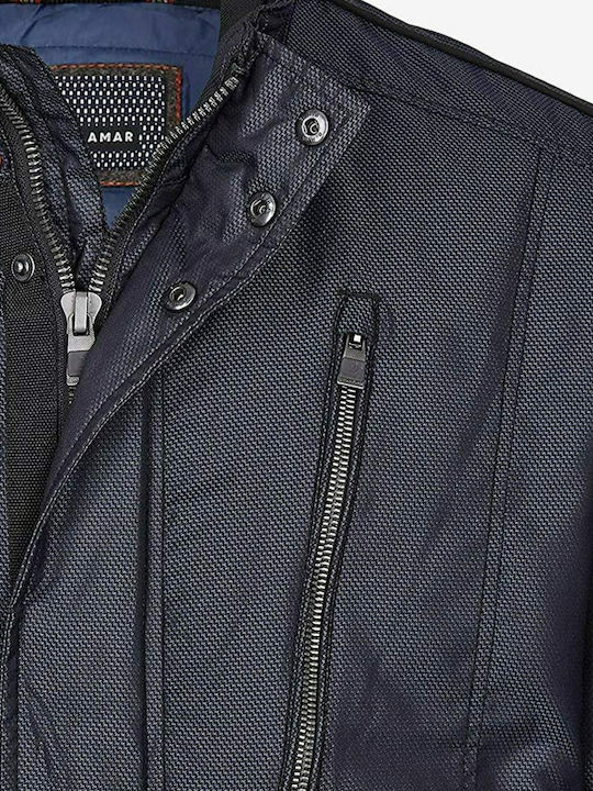 Men's Quilted Jacket Three-Quarter Blue Dark Calamar CL 120800-8Q25-40