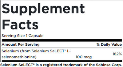 Swanson Selenium L-Selenomethionine 200 caps