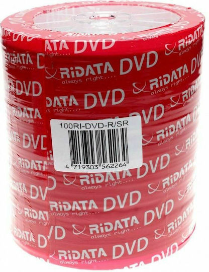 Ritek Εγγράψιμα DVD-R 4.7GB 100τμχ
