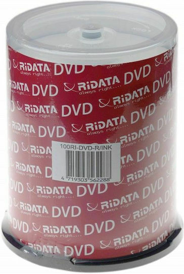 Ritek Εγγράψιμα DVD-R 4.7GB 100τμχ