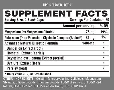 Nutrex Lipo 6 Black Diuretic 80 Mützen