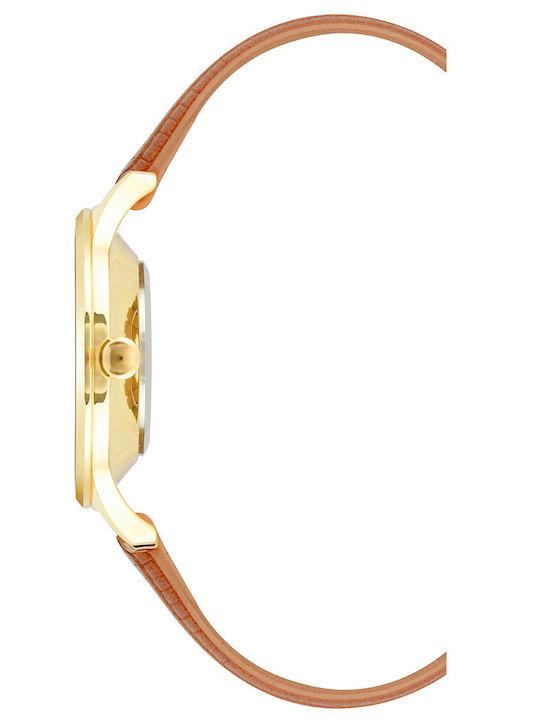 Nine West Ρολόι Μπαταρίας με Δερμάτινο Λουράκι