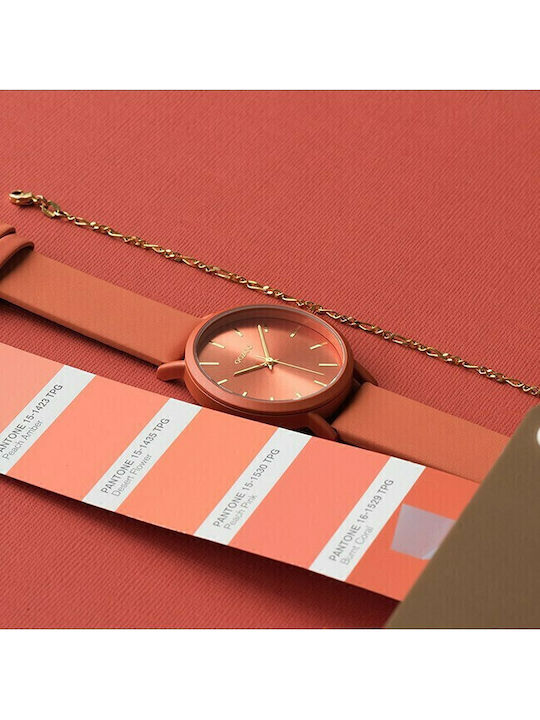 Oozoo Timepieces Ρολόι Μπαταρίας με Δερμάτινο Λουράκι Oozoo Timepieces Ρολόι Μπαταρίας με Δερμάτινο Λουράκι