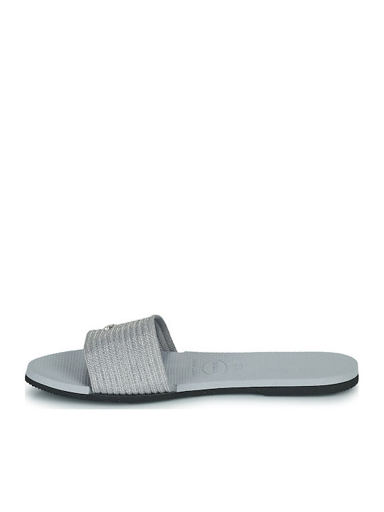 You Malta Metallic Slides in Gray Colour