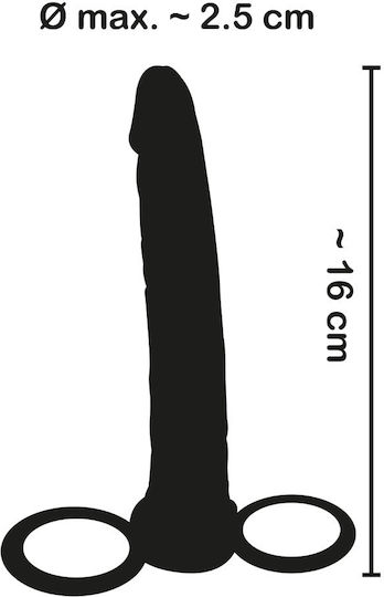 You2Toys cu Dildo 16cm în Culoare Negru