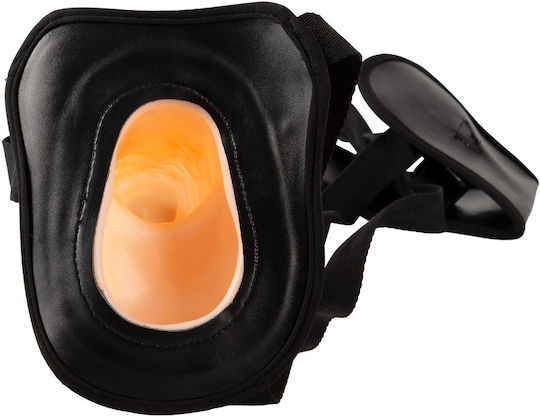 Nanma Excellent Power Erection Assistant Hollow Strap-On Harness with Dildo 24cm in skin color