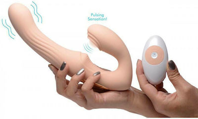 Strap U U-Pulse Silicone Vibrating Strapless Strap-On Flesh