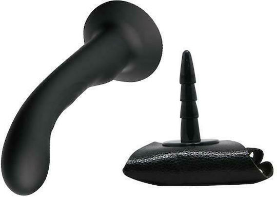 Baile Strap-On Silicone Dildo Арсенал с Единично Дилдо 16см в Черен цвят
